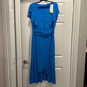 Karen Millen Blue flowy tie dress. NWT. US size 12 / UK size 16.